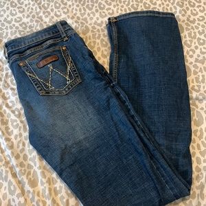 Wrangler Women's Blue Jeans Bootcut sz 14 x 36 long tall